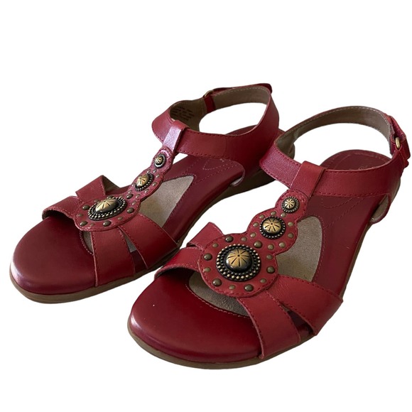 Naturalizer Shoes - Red Naturalizer N5 Comfort Leather Carlita Sandal Size 7